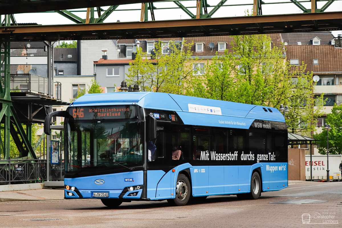 Wuppertal, Solaris Urbino IV 12 hydrogen # 2140