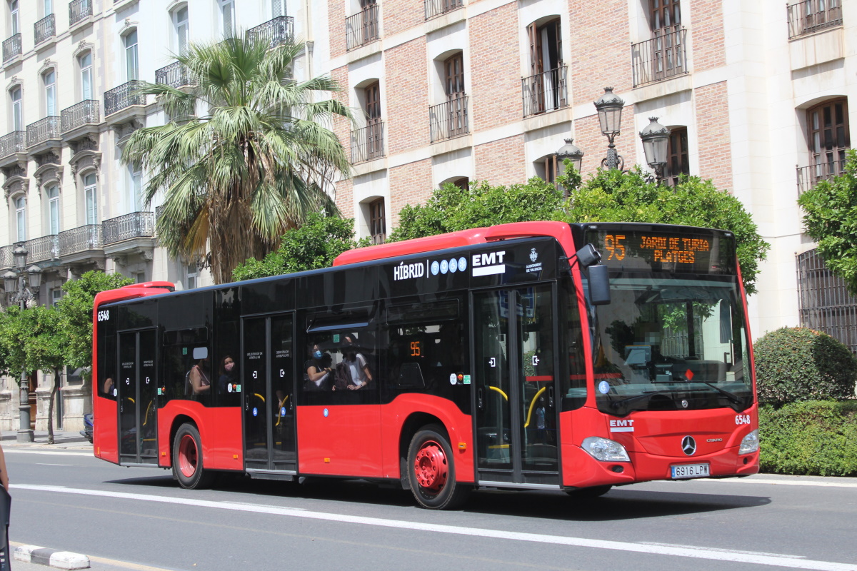 Valencia, Mercedes-Benz Citaro C2 Hybrid Nr. 6548