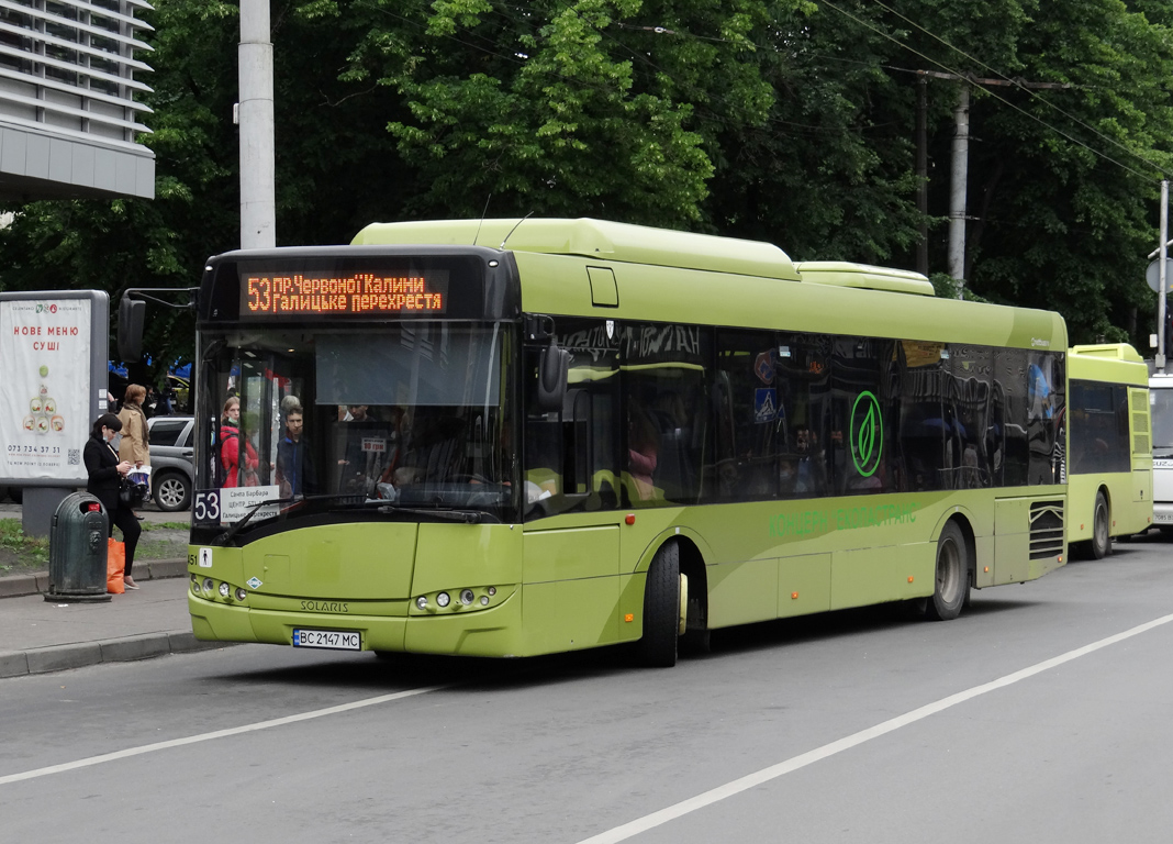 Львов, Solaris Urbino III 12 LE CNG № ВС 2147 МС