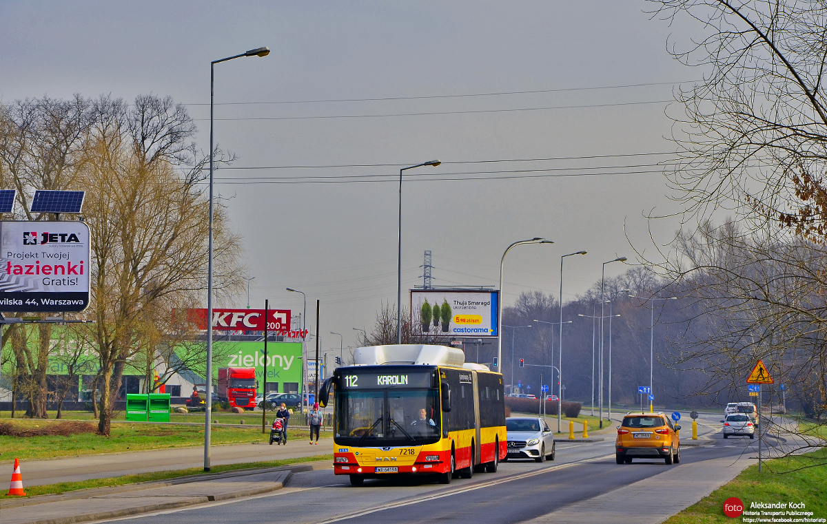 Варшава, MAN A23 Lion's City G NG313 CNG № 7218