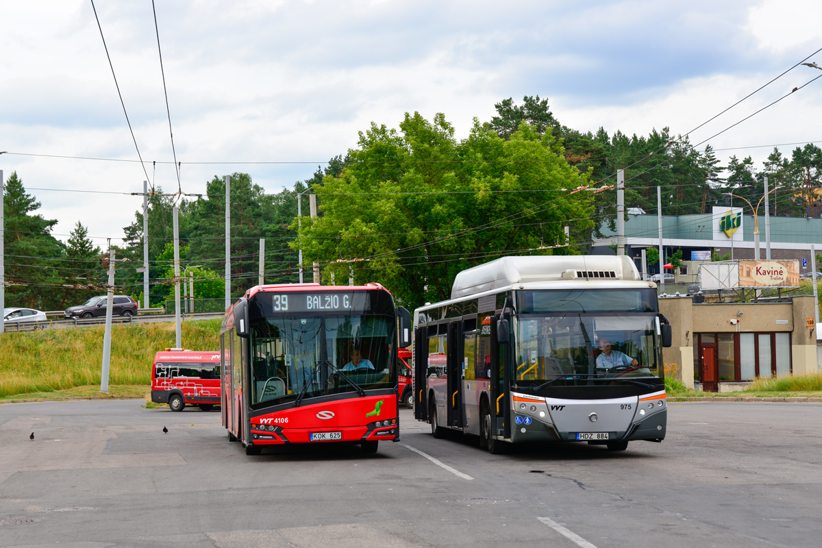 Vilnius, Solaris Urbino IV 12 # 4106; Vilnius, Castrosúa City Versus CNG # 975