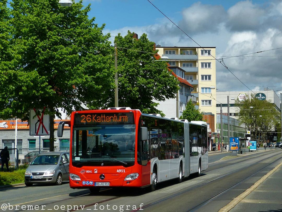 Bremen, Mercedes-Benz Citaro C2 G Hybrid # 4911