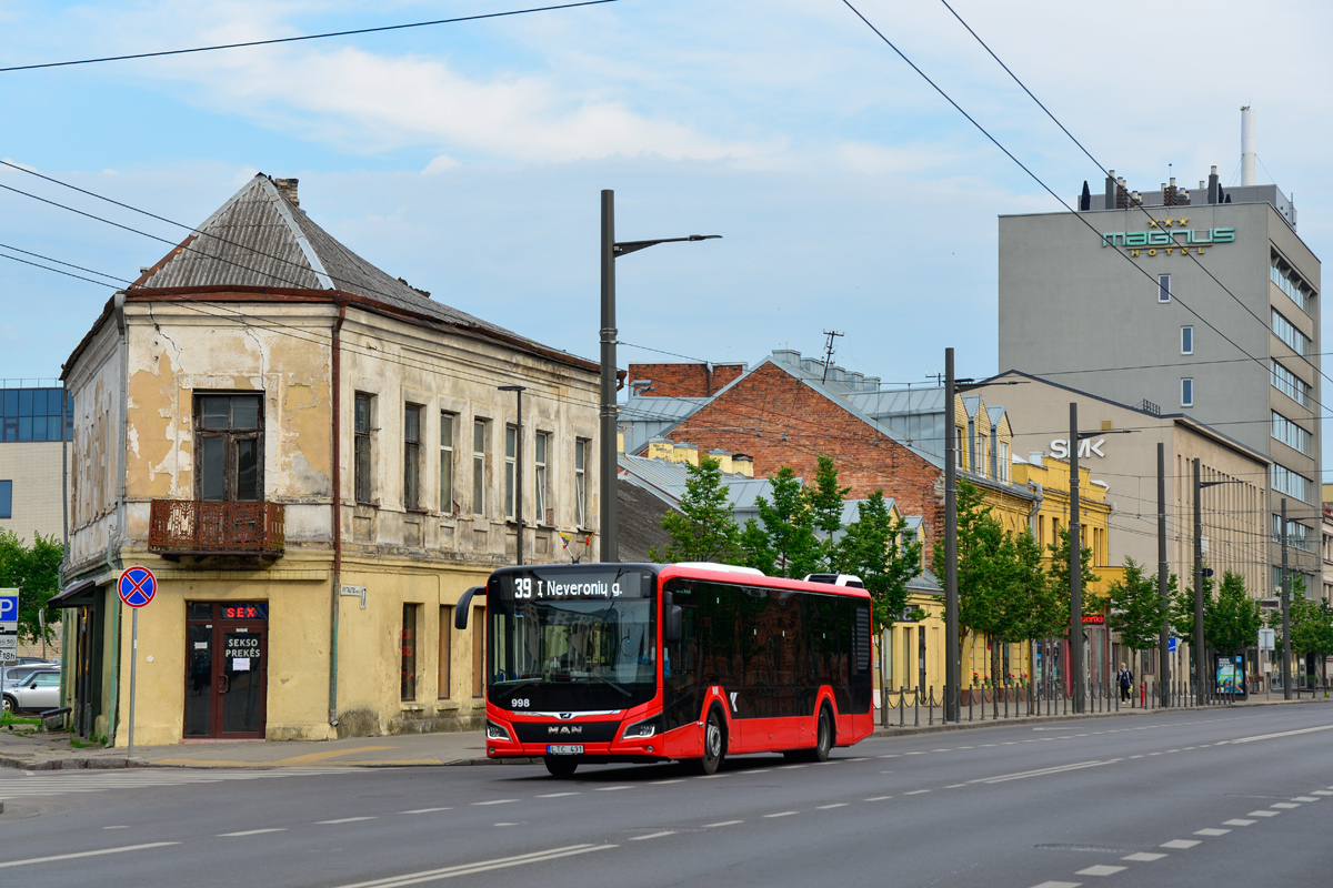 Kaunas, MAN 12C Lion's City NL330 EfficientHybrid č. 998