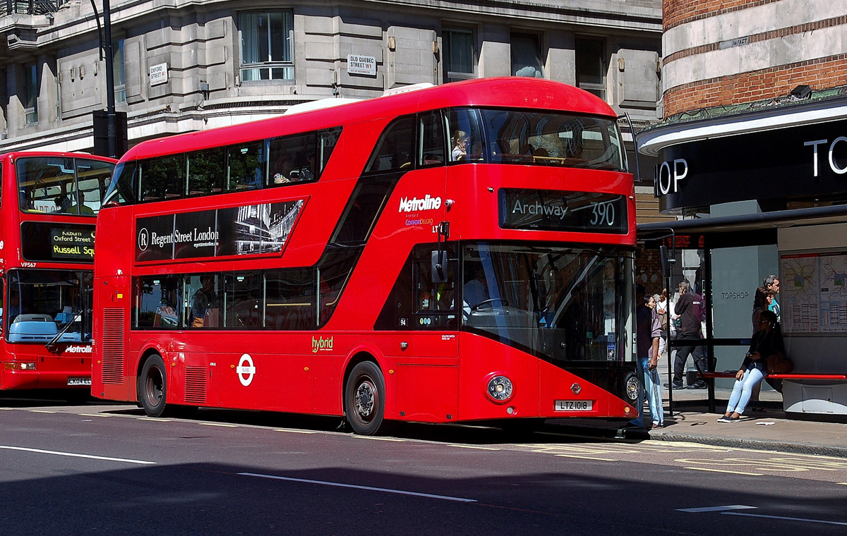 London, Wright New Bus for London # LT18