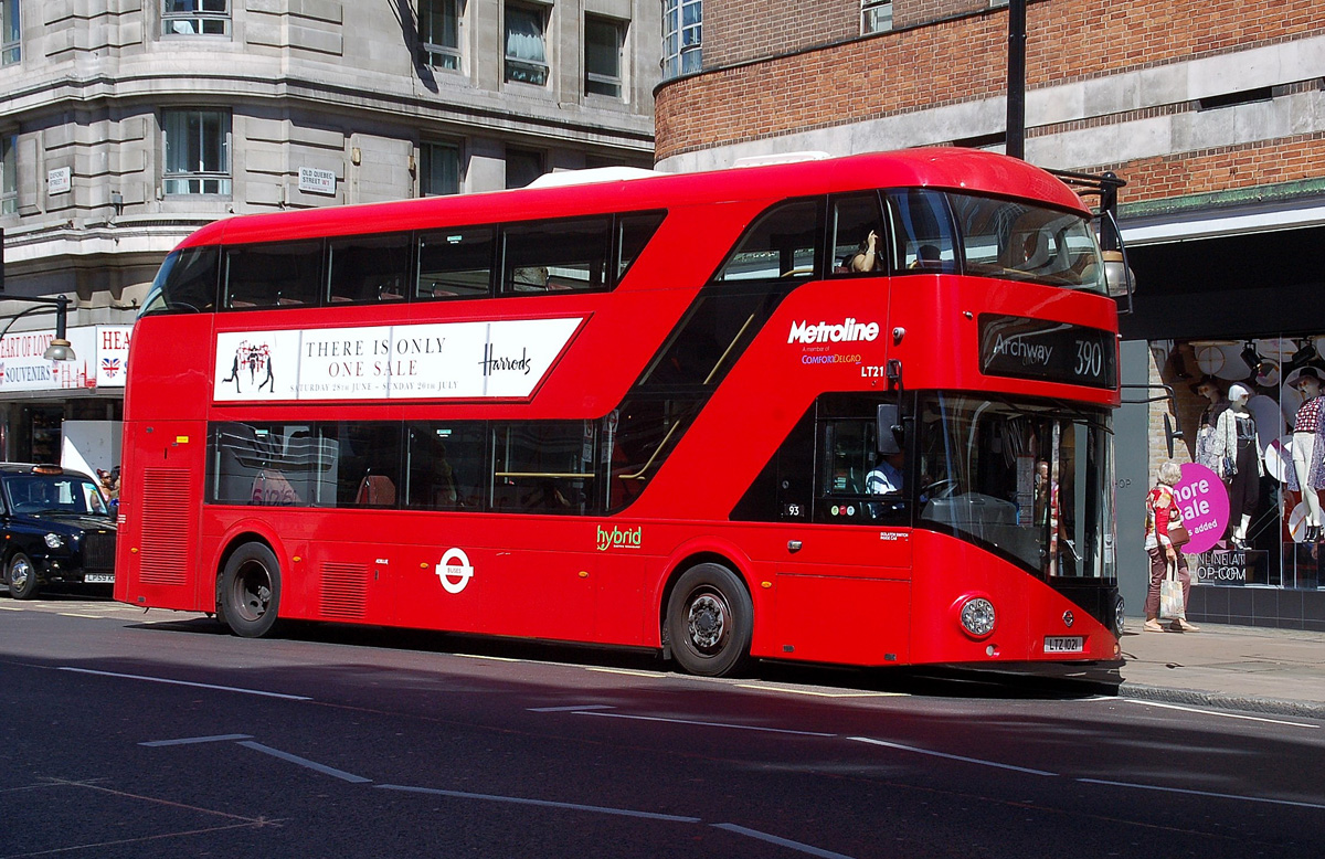 London, Wright New Bus for London # LT21