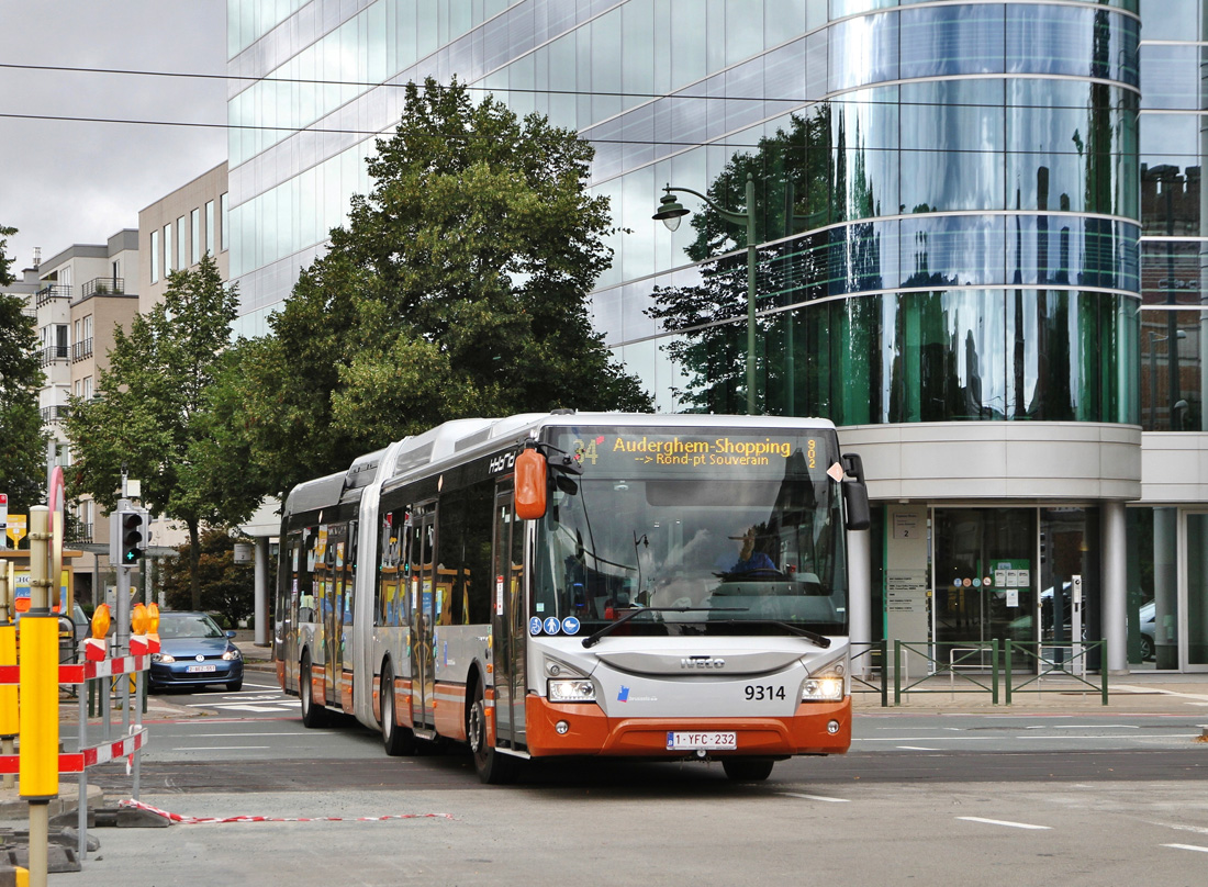 Brussels, IVECO Urbanway 18M Hybrid # 9314