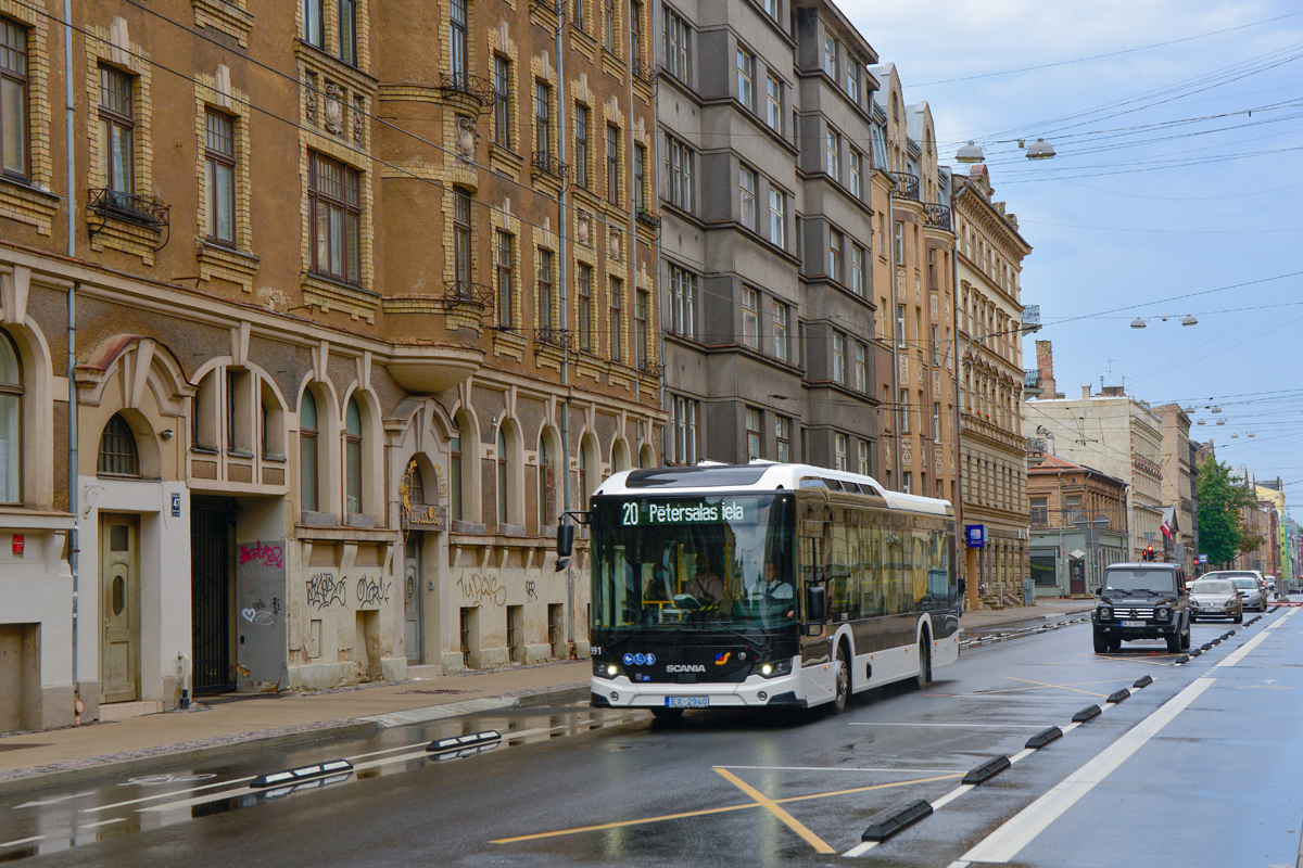 Riga, Scania Citywide LF II 12M BEV nr. 77991