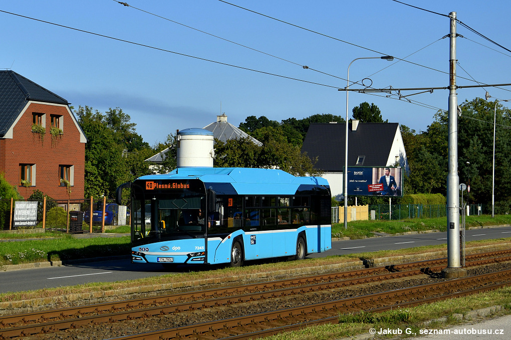 Ostrava, Solaris Urbino IV 12 CNG № 7243