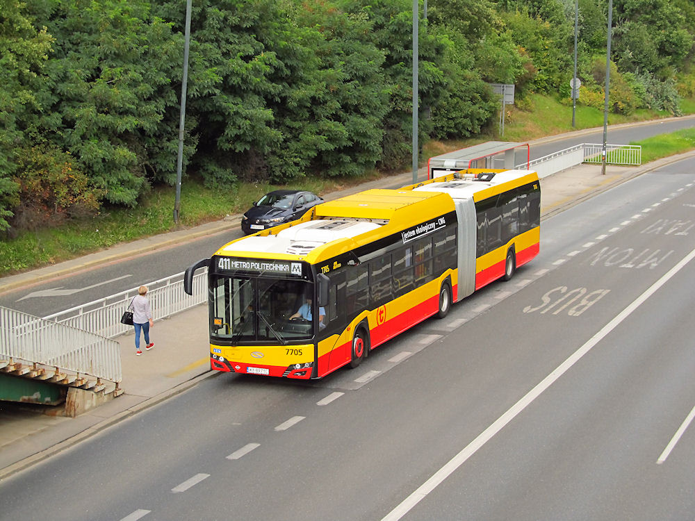 Warsaw, Solaris Urbino IV 18 CNG No. 7705