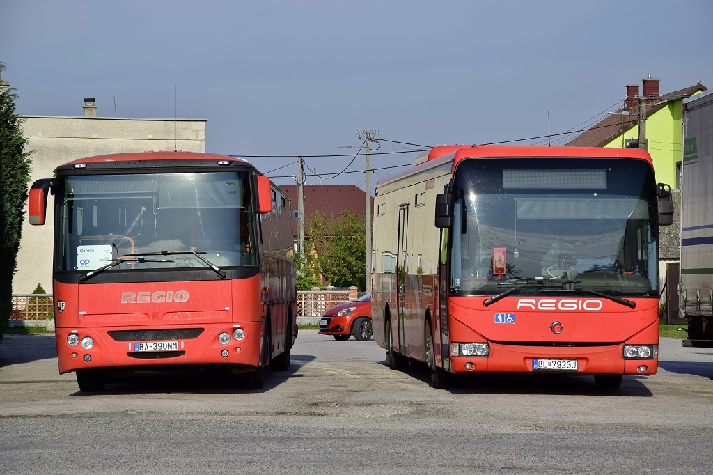 Bratislava, Karosa C956.1076 Axer 12.8M № BA-390NM; Bratislava, Irisbus Crossway LE 12M № BL-792GJ