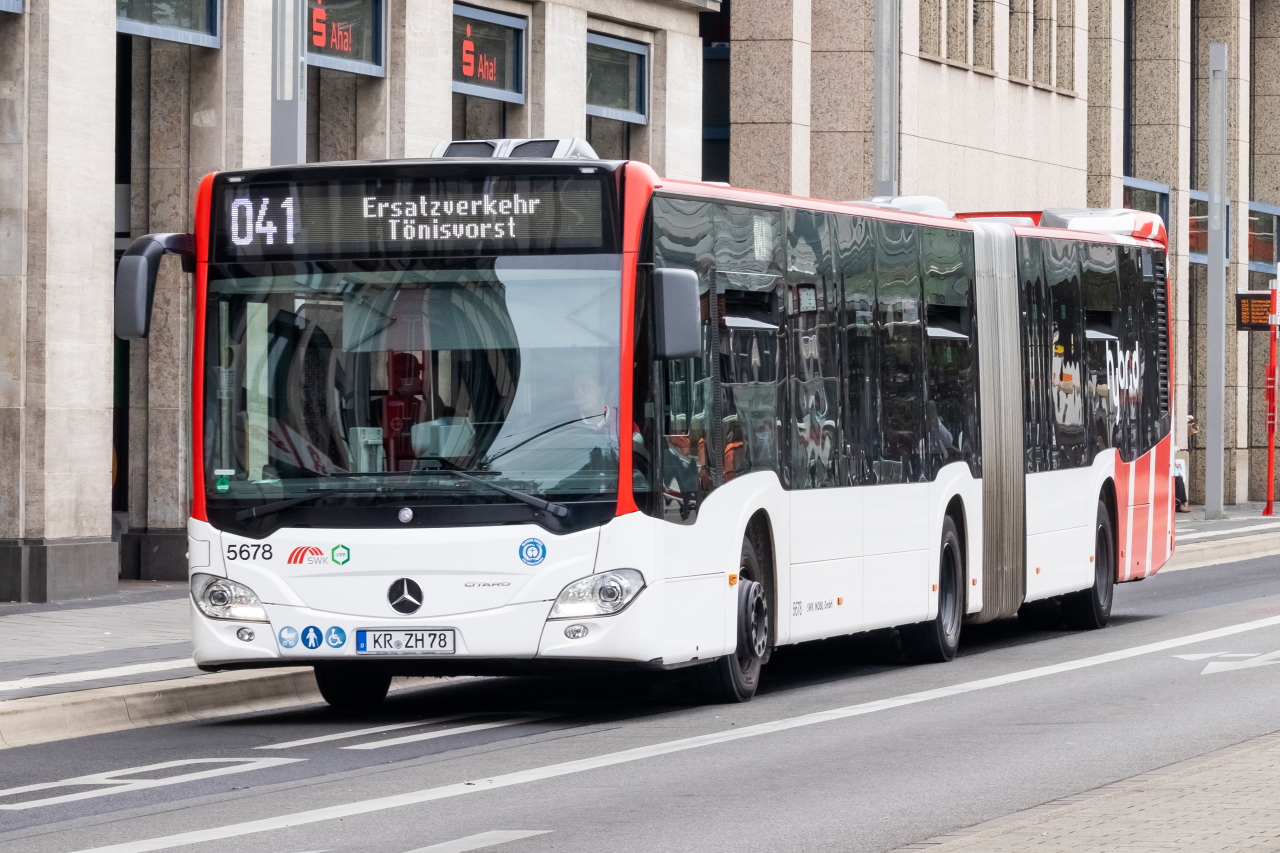 Krefeld, Mercedes-Benz Citaro C2 G Hybrid # 5678
