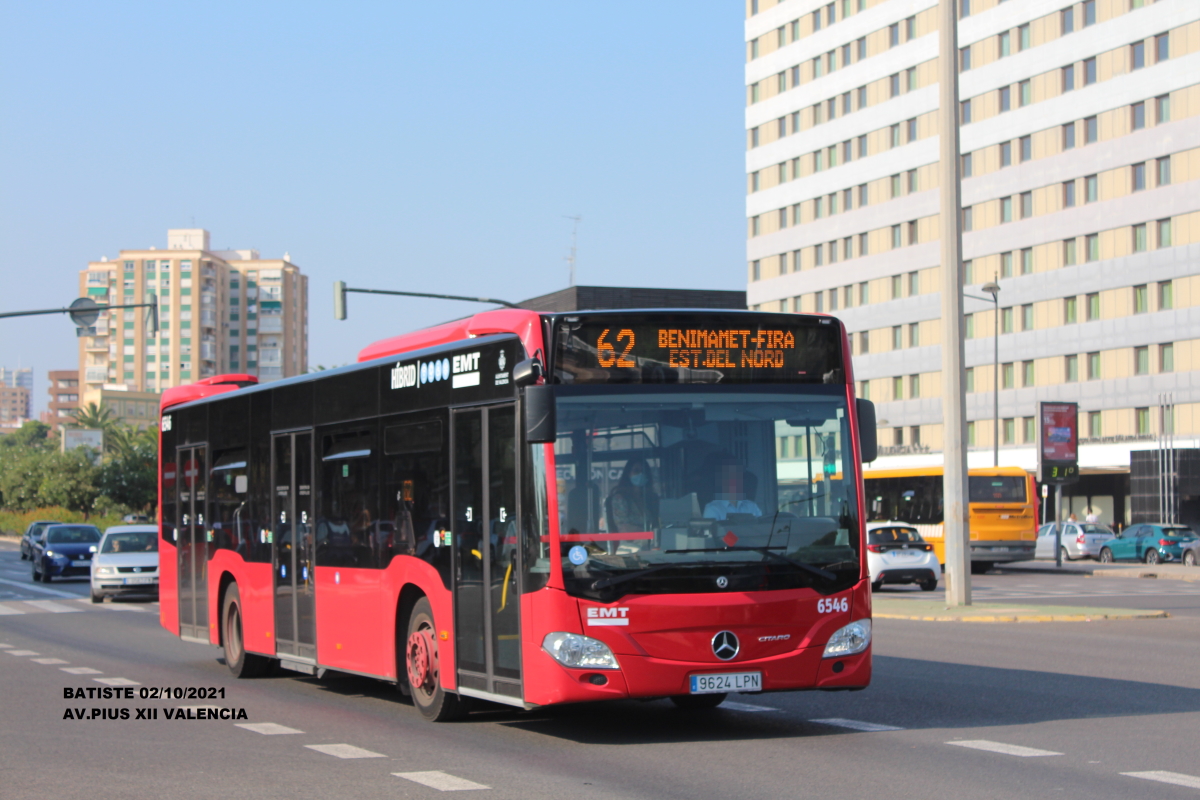 Valencia, Mercedes-Benz Citaro C2 Hybrid # 6546