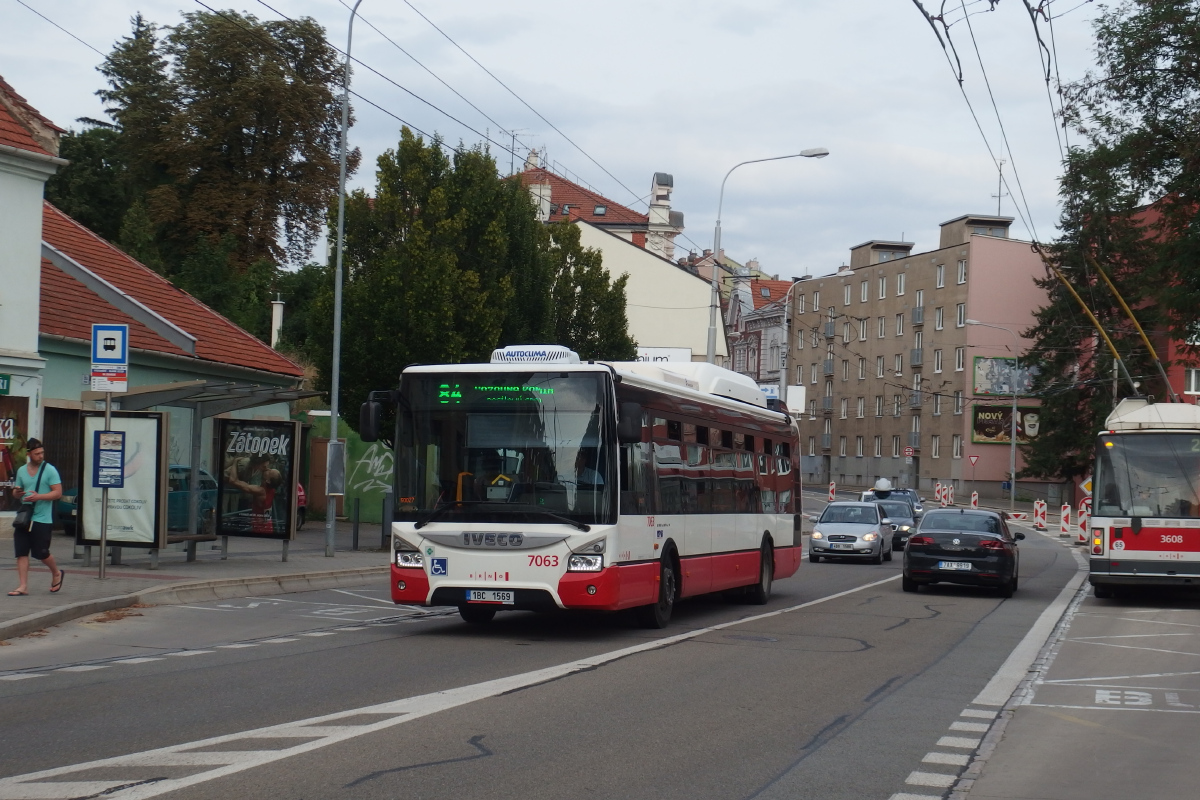 Brno, IVECO Urbanway 12M CNG č. 7063