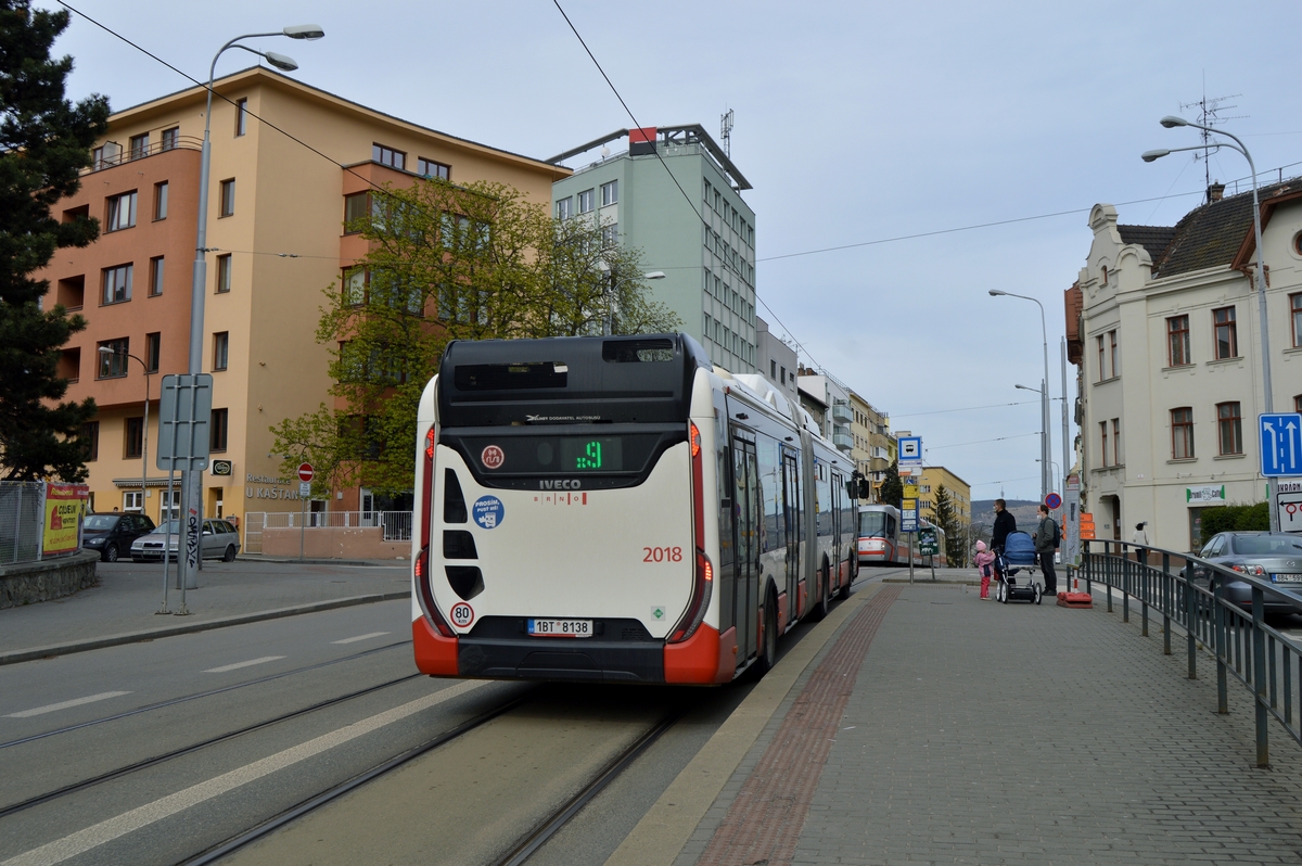 Brno, IVECO Urbanway 18M CNG č. 2018