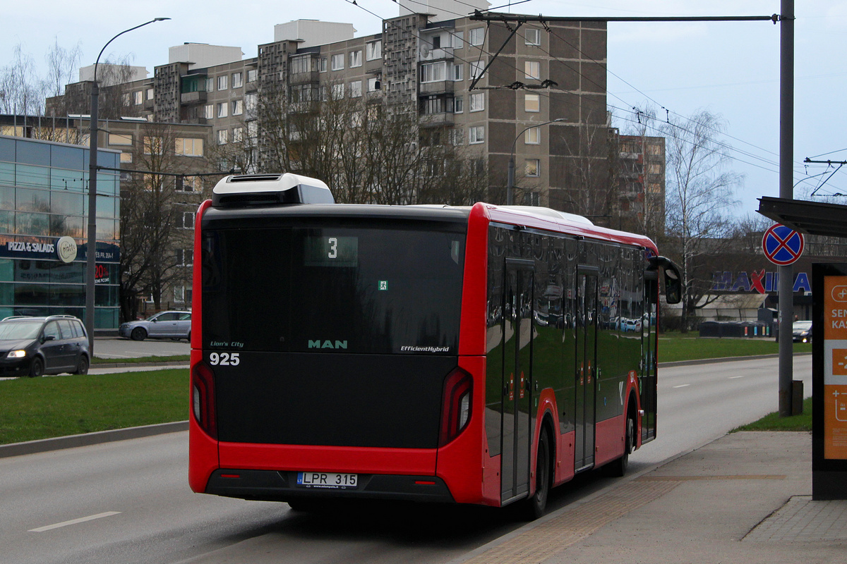 Kaunas, MAN 12C Lion's City NL330 EfficientHybrid # 925