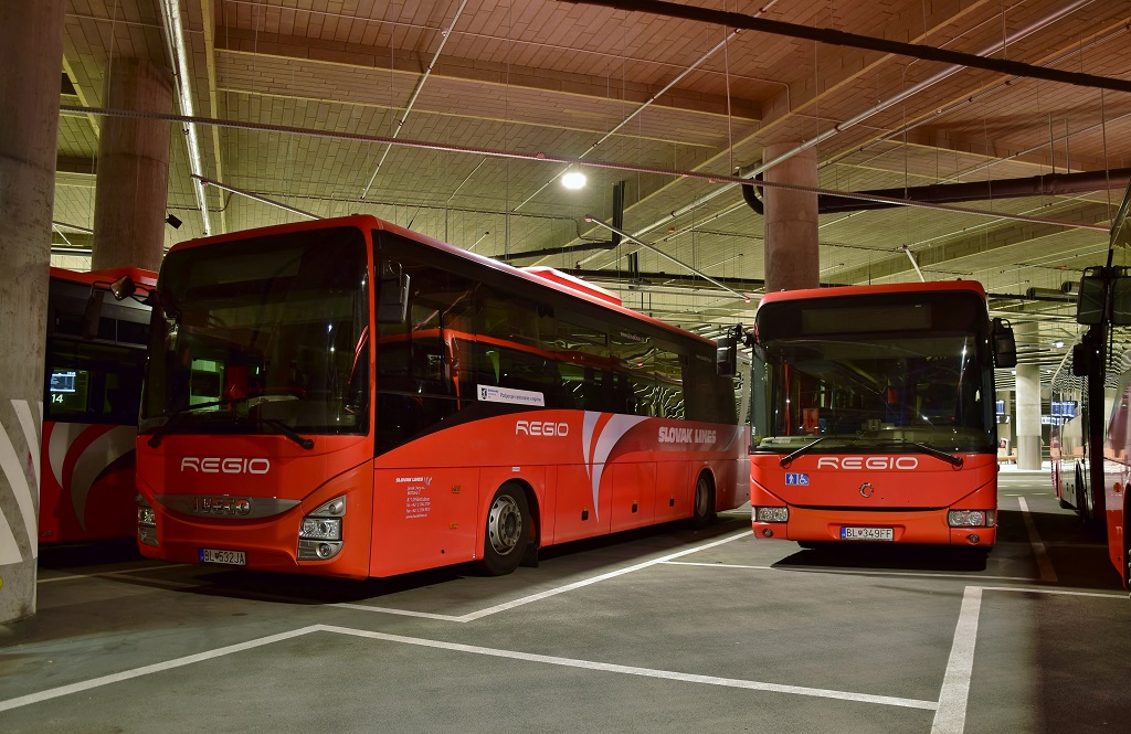 Bratislava, IVECO Crossway Line 12M № BL-532JA; Bratislava, Irisbus Crossway LE 12M № BL-349FF