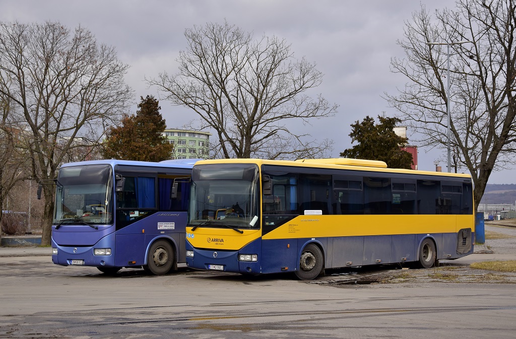 Nové Mesto nad Váhom, Irisbus Crossway 10.6M # TN-991CL; Senica, Irisbus Crossway 12M # TT-016EJ