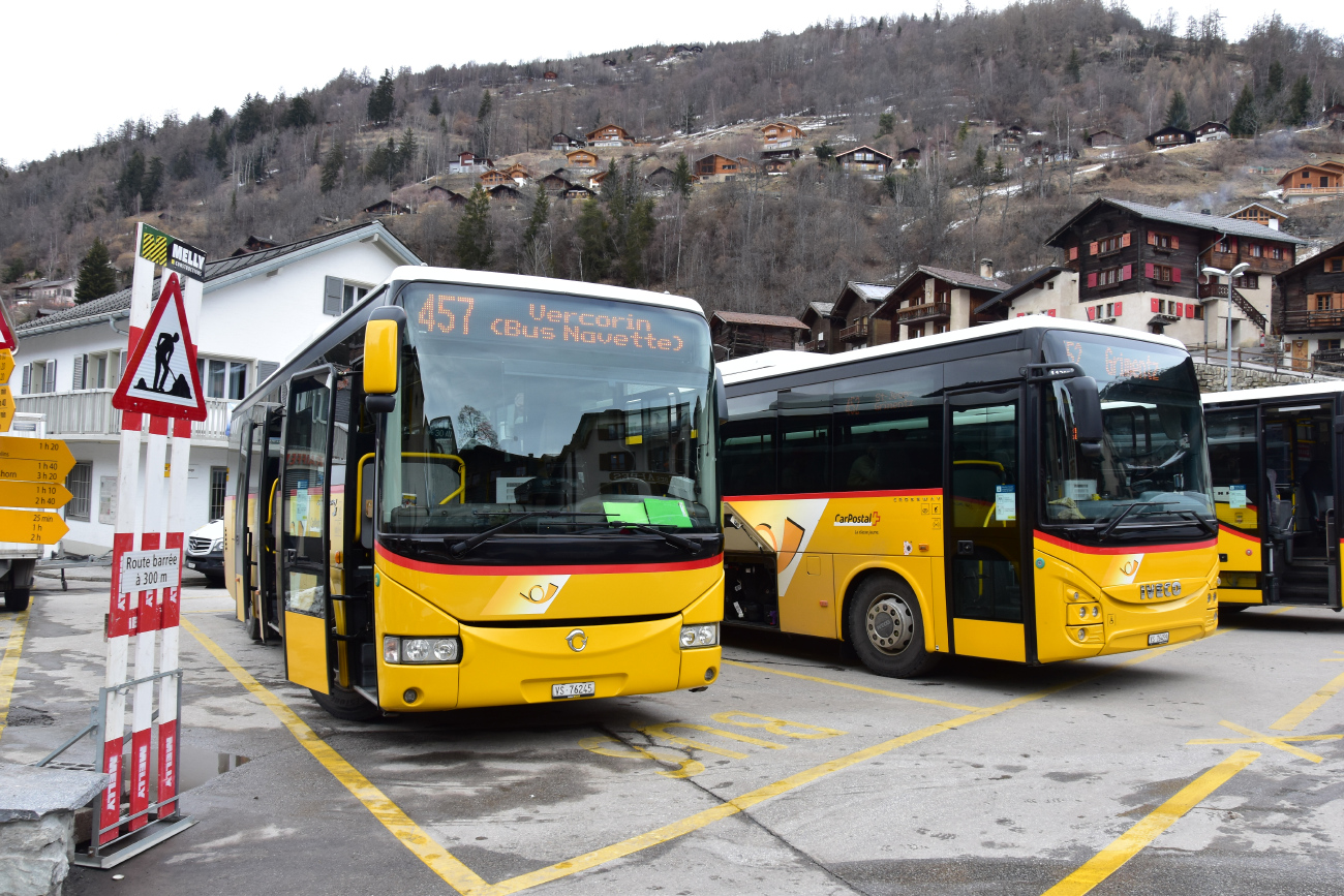 Sion, Irisbus Crossway 10.6M č. 5242; Sion, IVECO Crossway Line 10.8M č. 11387
