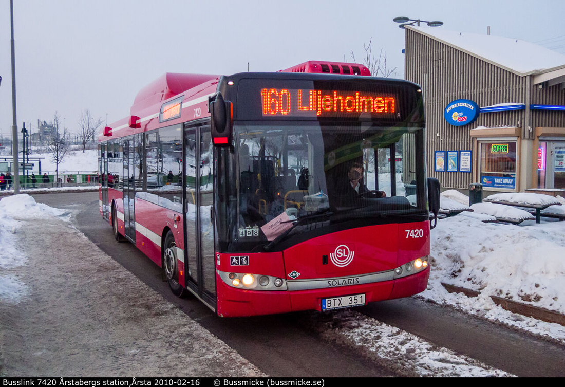 Stockholm, Solaris Urbino III 12 CNG Nr. 7420
