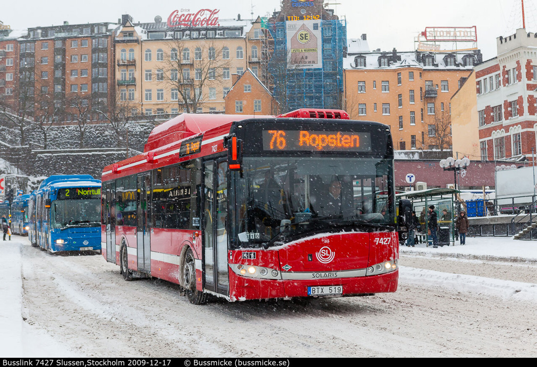 Stockholm, Solaris Urbino III 12 CNG № 7427