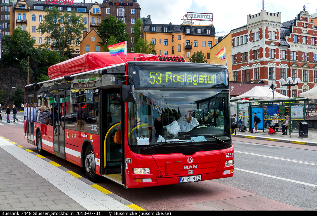 Stockholm, MAN A21 Lion's City NL243 CNG č. 7448