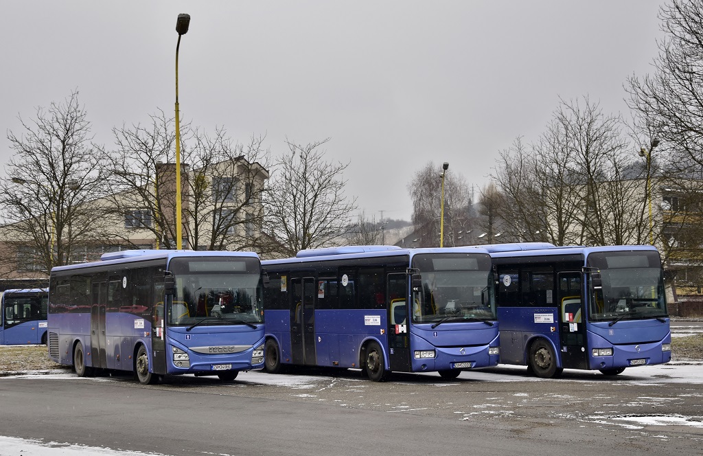 Čadca, IVECO Crossway Line 10.8M č. ZA-349HL; Čadca, Irisbus Crossway 10.6M č. ZA-530DO; Čadca, Irisbus Crossway 10.6M č. ZA-523DO