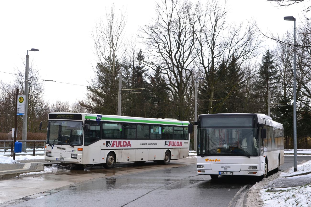 Annaberg-Buchholz, Mercedes-Benz O407 № 12-8388; Annaberg-Buchholz, MAN A21 NL263 № ANA-UU 100