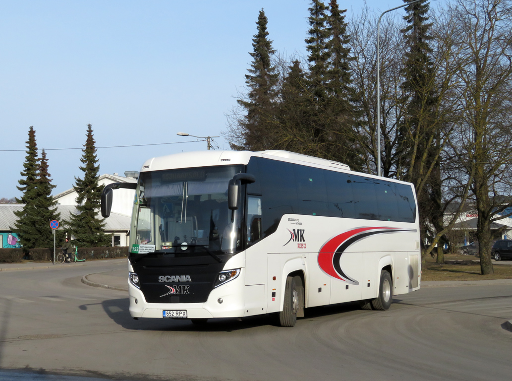 Haapsalu, Scania Touring HD (Higer A80T) No. 652 RPX