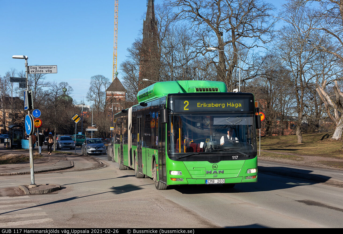 Uppsala, MAN A23 Lion's City G NG313 CNG č. 117