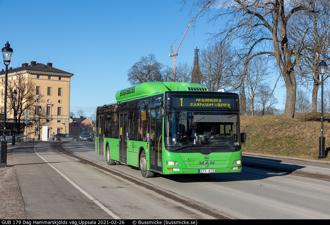 Uppsala, MAN A21 Lion's City NL313 CNG # 179