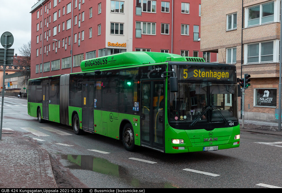Уппсала, MAN A23 Lion's City G NG313 CNG № 424