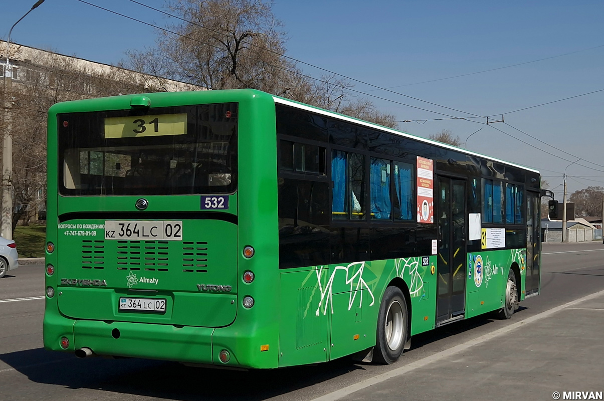 Almaty, Yutong ZK6118HGA № 532