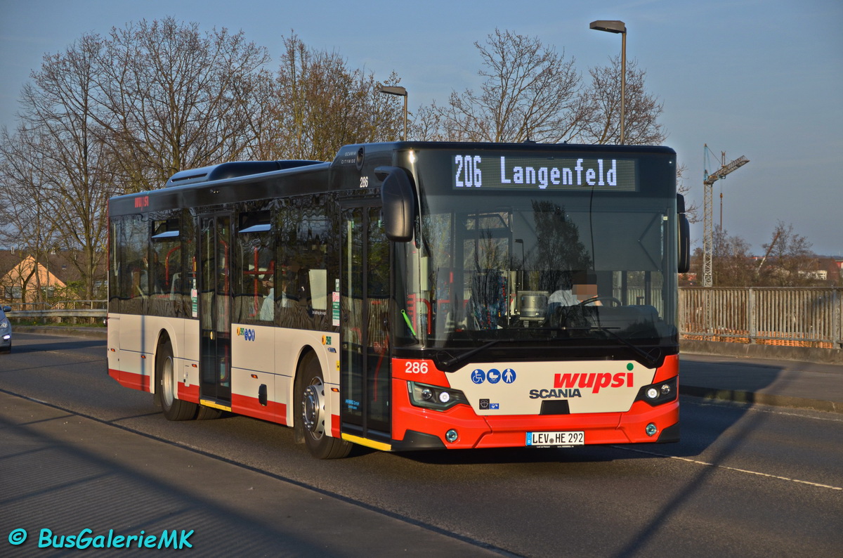 Leverkusen, Scania Citywide LF II 12M №: 286