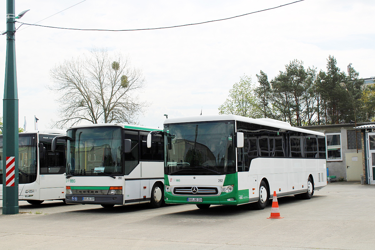 Eberswalde, Mercedes-Benz Intouro III # 282; Eberswalde, Setra S315UL # 280