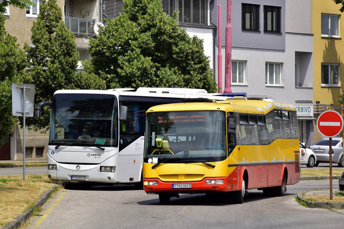 Trnava, Irisbus Crossway 12.8M # TT-290ID; Trnava, SOR BN 12 # TT-236FR
