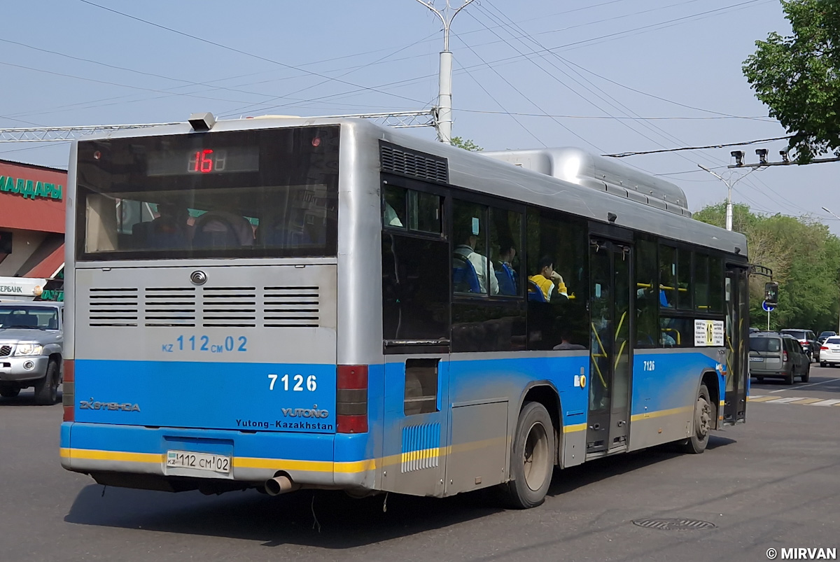 Almaty, Yutong-Kazakhstan ZK6118HGA No. 7126