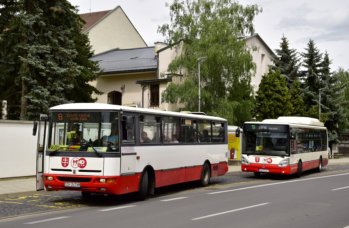 Zvolen, Karosa B732.20 nr. ZV-247AM; Zvolen, Irisbus Citelis 12M CNG nr. ZV-702CX