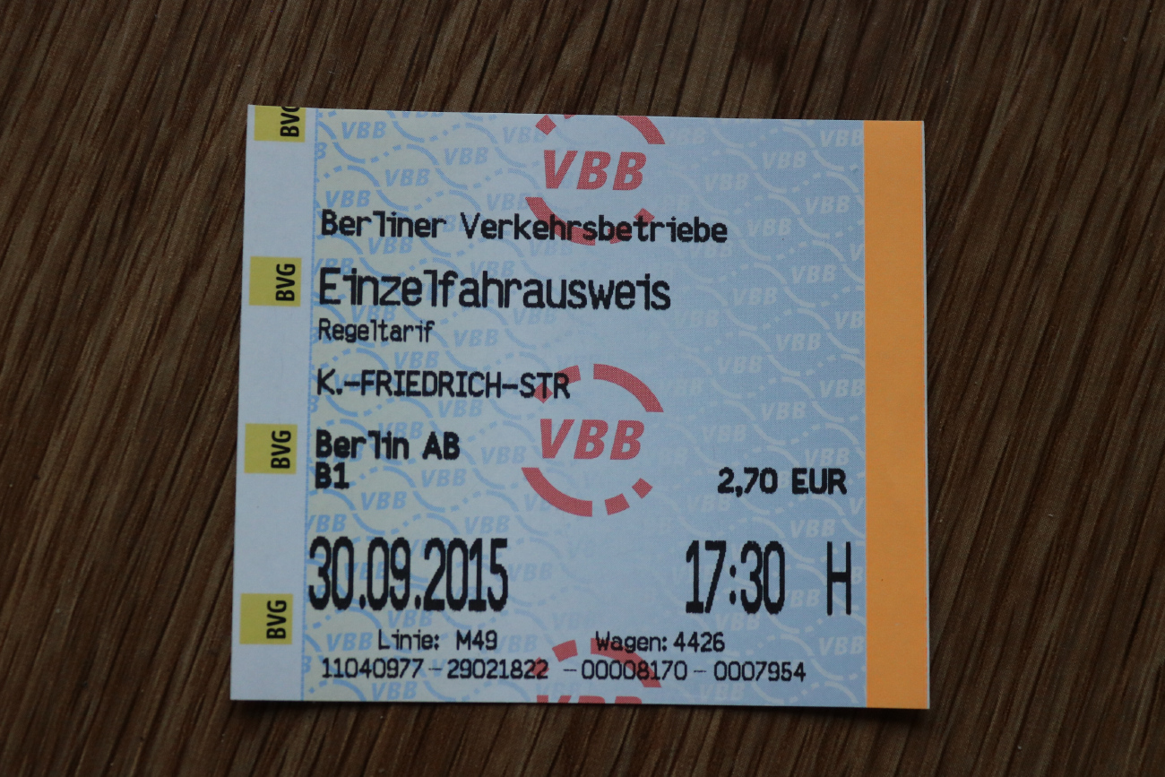 Berlin — Tickets; Tickets (all)