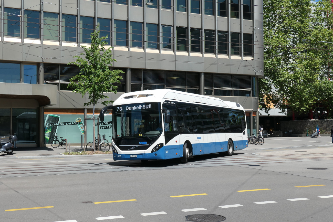 Zurych, Volvo 7900 Electric Hybrid # 627