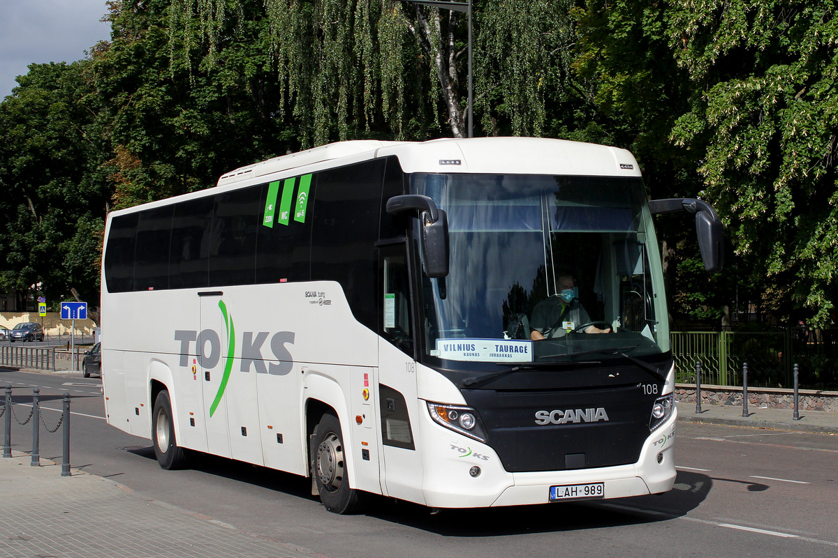 Vilnius, Scania Touring HD (Higer A80T) č. 108