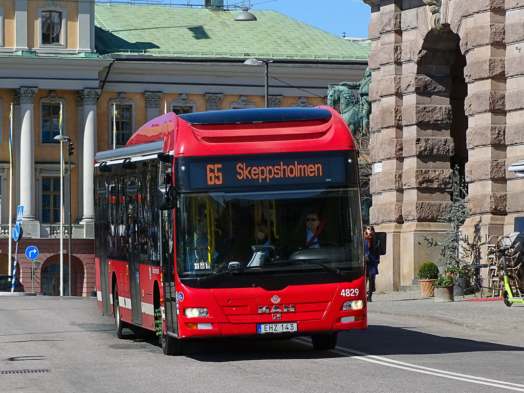 Stockholm, MAN A37 Lion's City NL253 Hybrid č. 4829