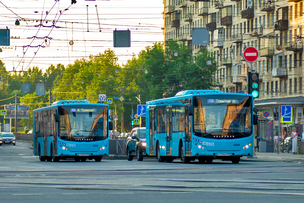 Saint Petersburg, Volgabus-5270.G4 (LNG) # 6399; Saint Petersburg, Volgabus-5270.G2 (LNG) # 6444