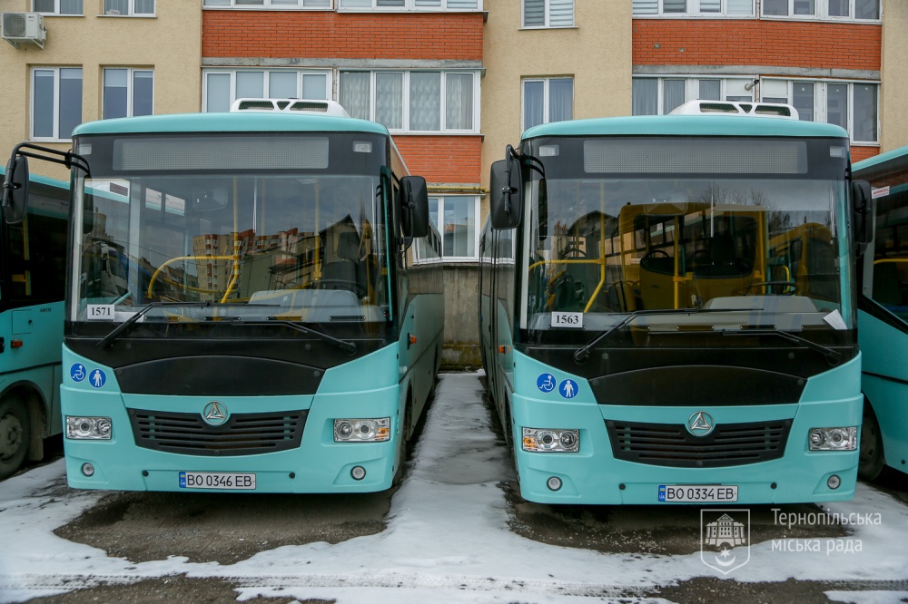 Ternopil, БАЗ-А081.28 "Троянда" # ВО 0346 ЕВ; Ternopil, БАЗ-А081.28 "Троянда" # ВО 0334 ЕВ; Ternopil — New buses