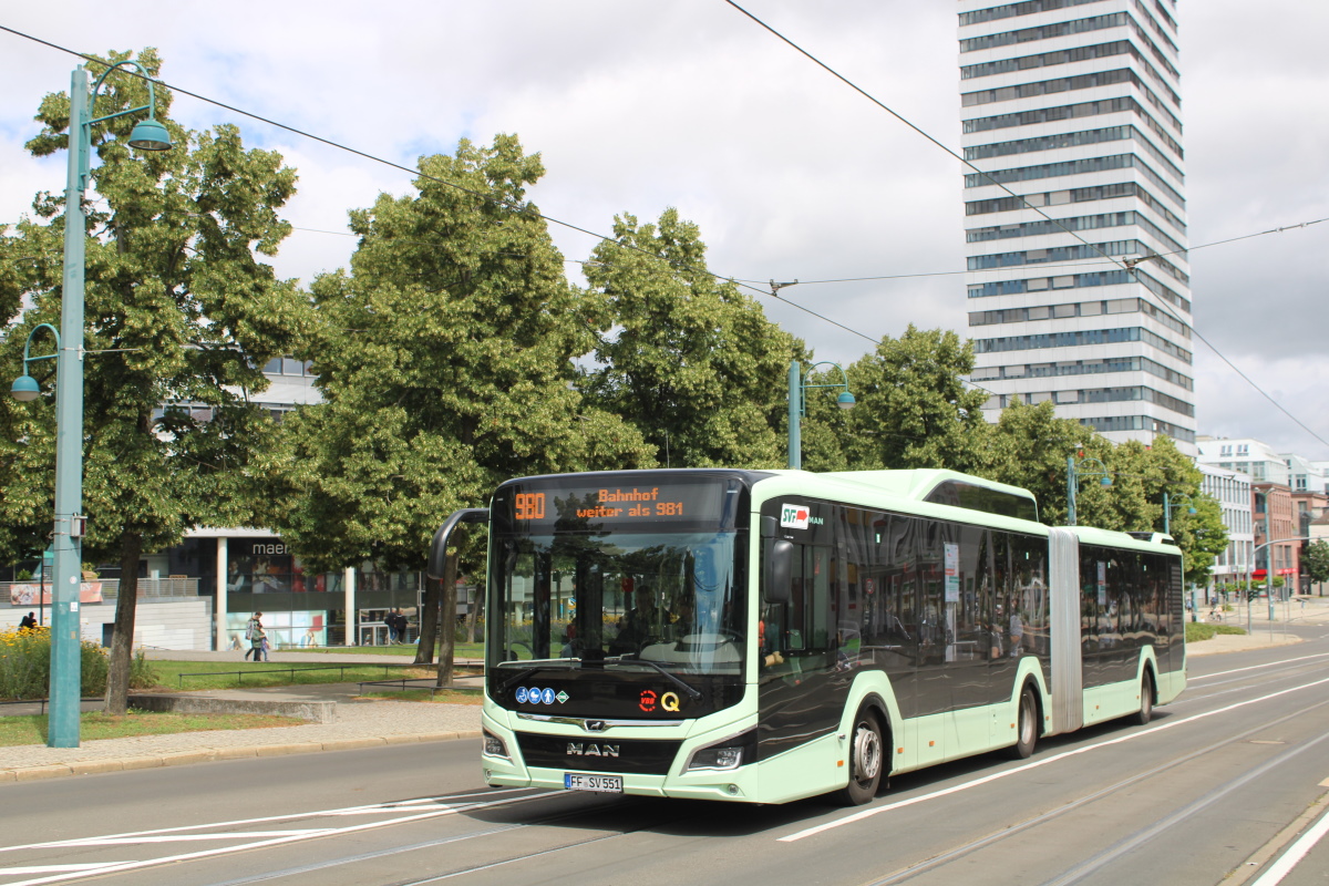 Frankfurt (Oder), MAN 18G Lion's City NG360 EfficientHybrid # 551