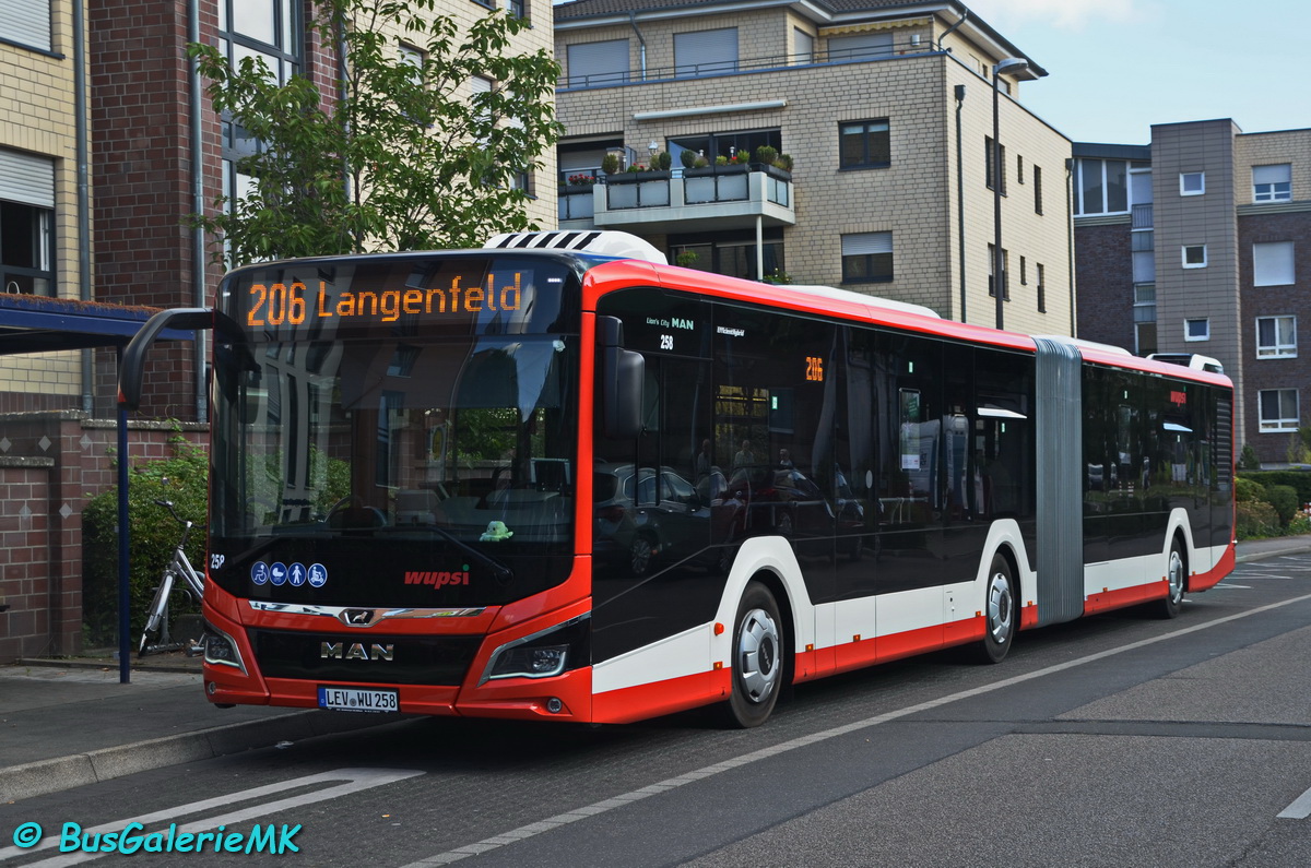 Leverkusen, MAN 18C Lion's City NG330 EfficientHybrid № 258