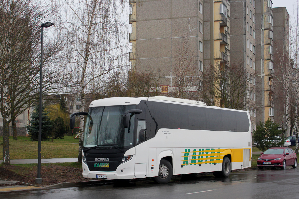 Kaunas, Scania Touring HD (Higer A80T) No. 491