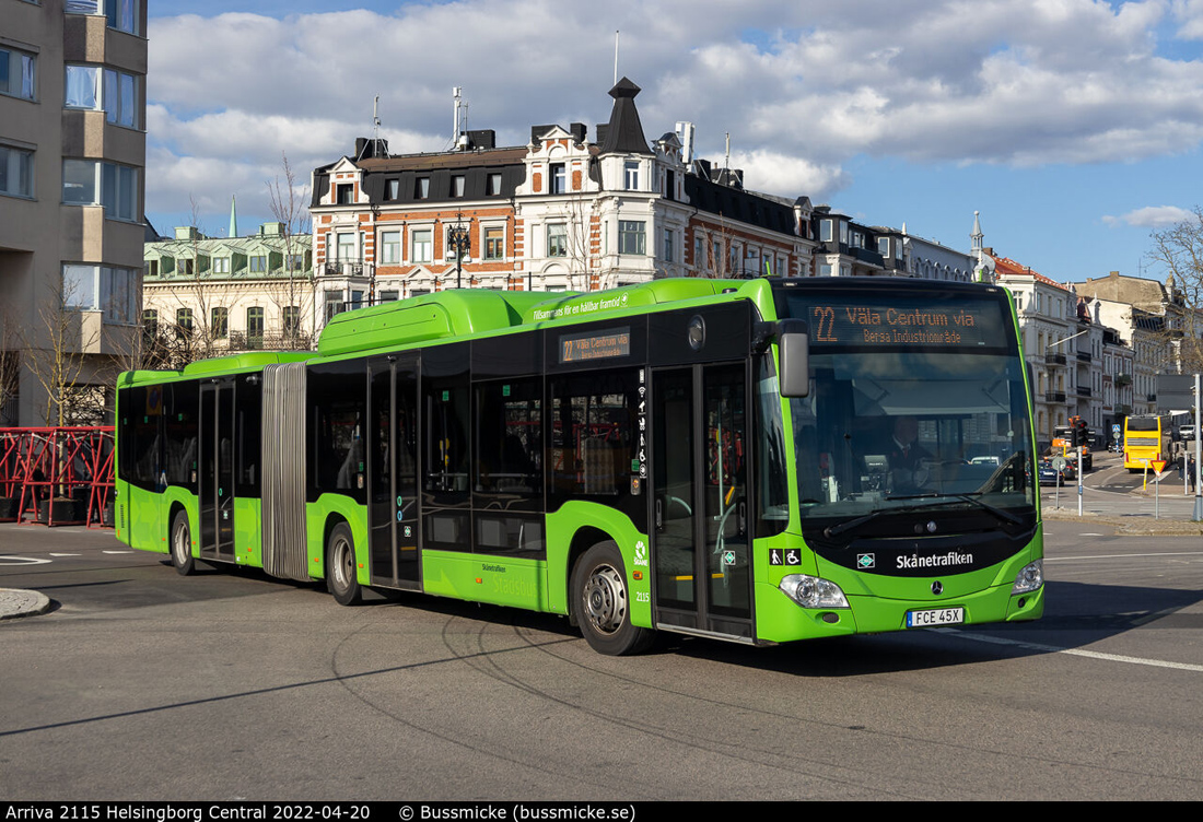 Helsingborg, Mercedes-Benz Citaro C2 G NGT № 2115