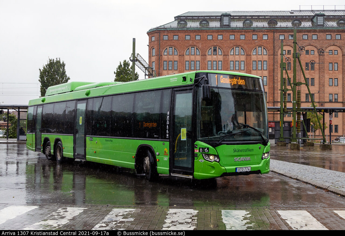 Kristianstad, Scania Citywide LE 15M CNG # 1307