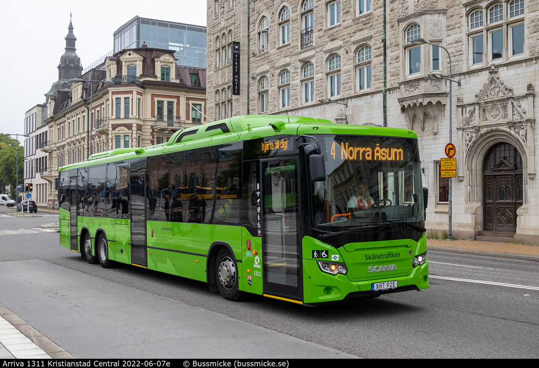 Кристианстад, Scania Citywide LE Suburban 14.9M CNG № 1311