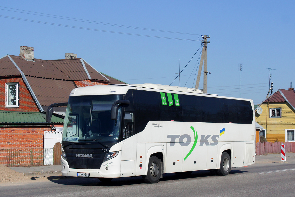 Вильнюс, Scania Touring HD (Higer A80T) № 107